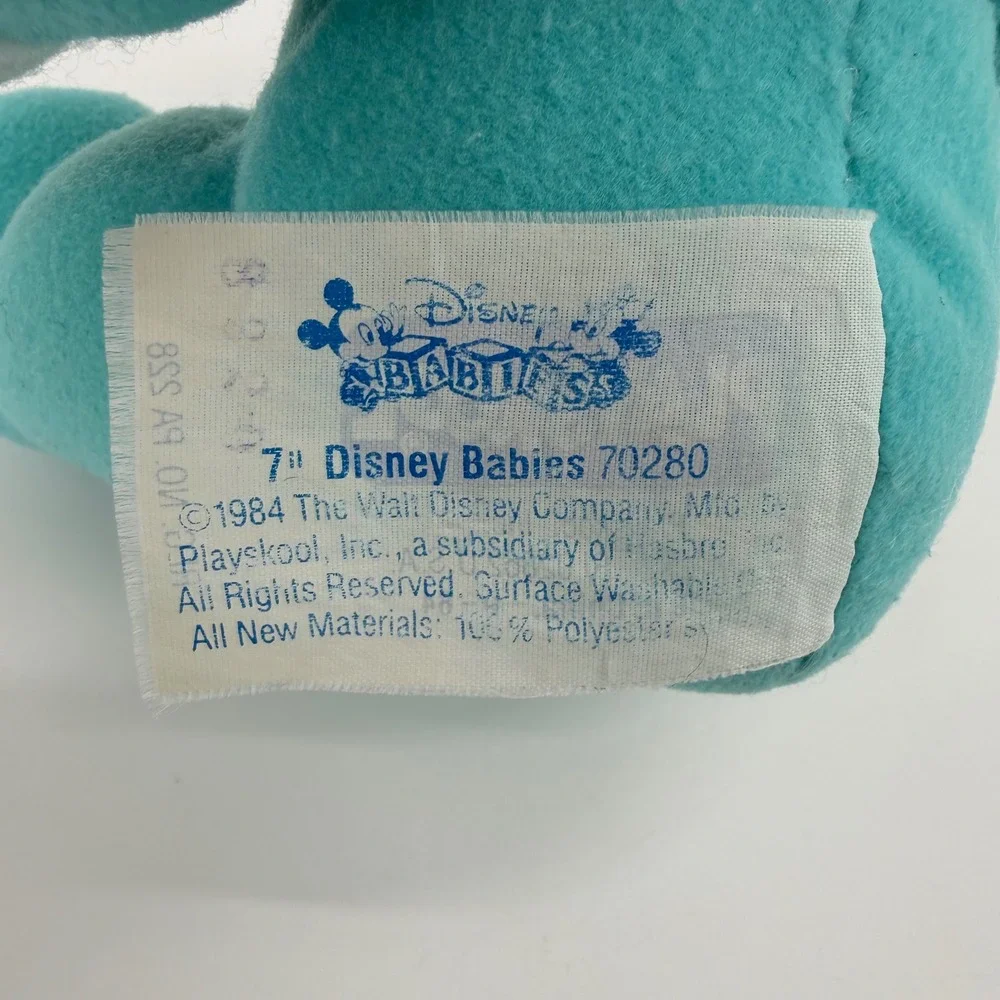 Vintage 1984 Disney Babies Mickey Mouse Plush Playskool Teal Blue Pajamas 70280
